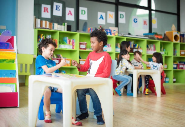 two boys playing a game